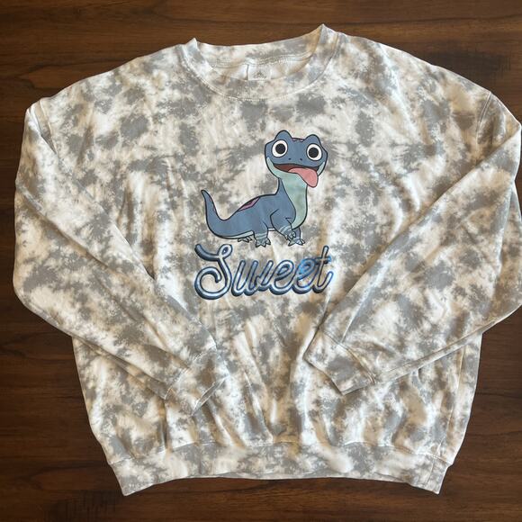 Disney’s Frozen II Bruni Tie-Dye Sweet & Feisty Crew Sweatshirt Size XL Funcore - Picture 1 of 7
